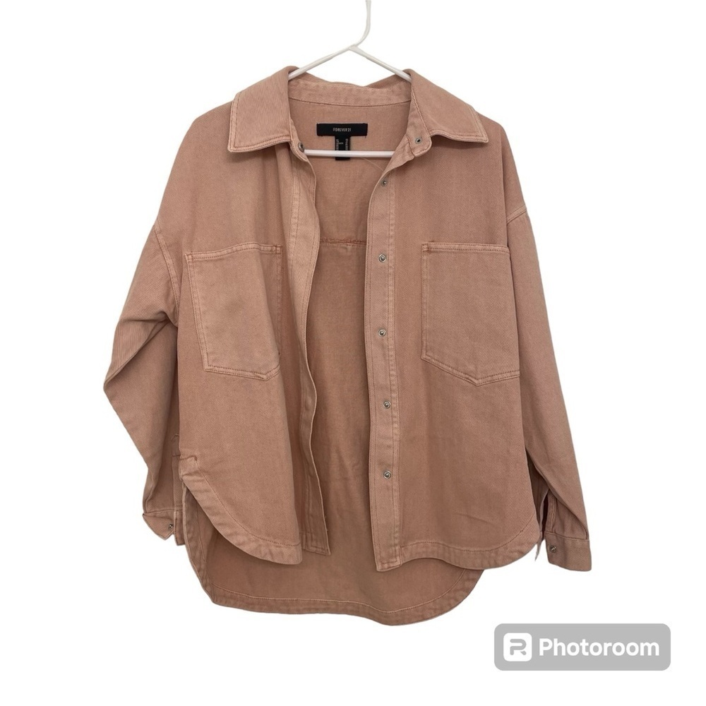 Forever 21 Oversized Shacket in Light Pink Size XS